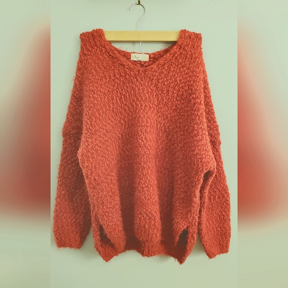 Red sweater from Alter'd State
